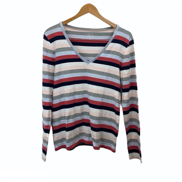 J. Crew Tops - J. Crew Striped Perfect Fit Long Sleeve T-Shirt